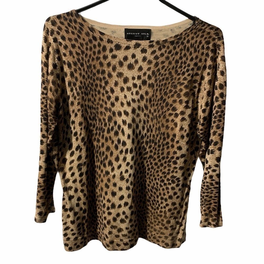 August Silk Animal Print Sweater